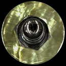 Q-Parts Green Mother of Pearl Shell Guitar Straplock