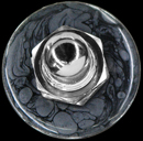 Q-Parts Black Acrylic Pearl Guitar Straplock